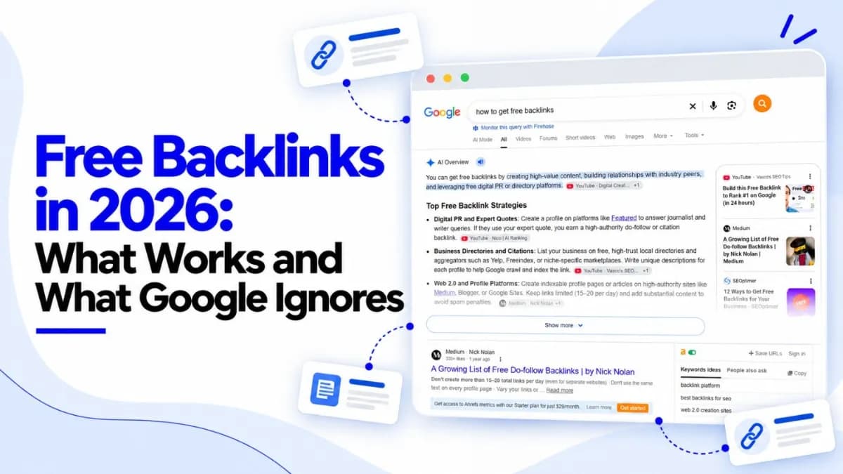 Free Backlinks in 2026: What Works and What Google Ignores